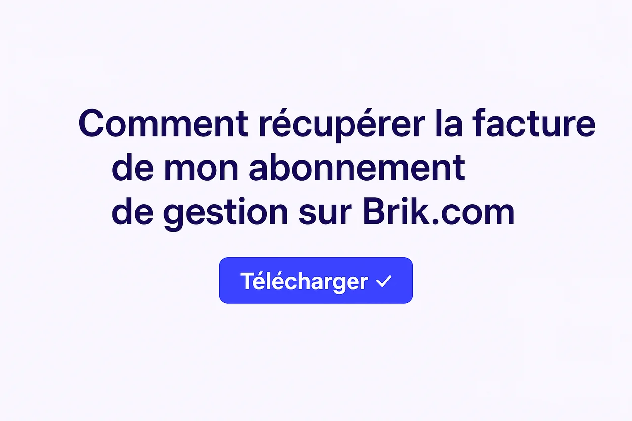 Comment récupérer la facture de mon abonnement de gestion